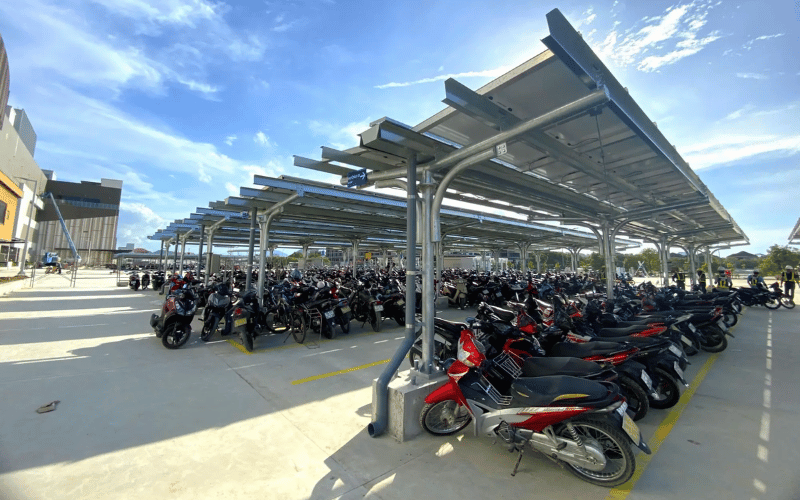 Mái che ngoài trời tại bãi đỗ xe AEON MALL Thanh Hoá